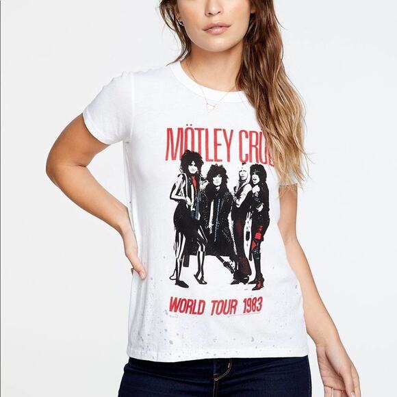 Chaser NWT Motley Crue World Tour 1983 Graphic Concert Tee - Picture 1 of 8